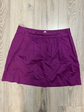 J. Crew Fuchsia Casual Pleated Mini Skirt size 12